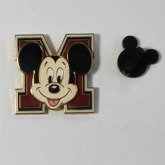 Disney Official Pin Trading 2005 Mickey Mouse Lapel Pin Letter M enamel & metal - Picture 2 of 3